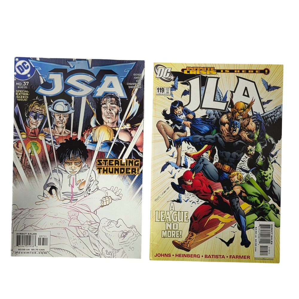 DC Comics JSA #37 JLA #119 Lot Infinite Crisis Stealing Thunder Modern Age